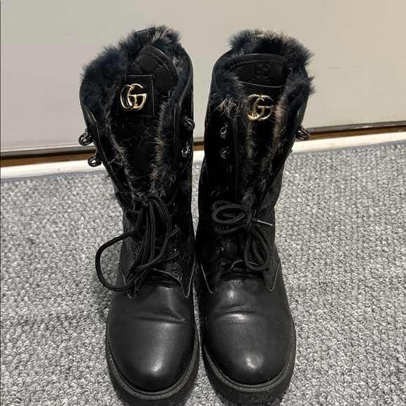Gucci Shoes - Gucci Women's Black Lace-Up winter Boots